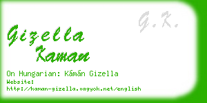 gizella kaman business card